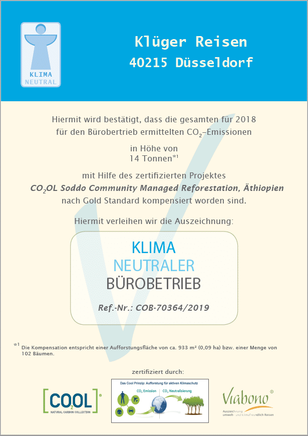 Zertifikat Klimaneutraler Bürobetrieb